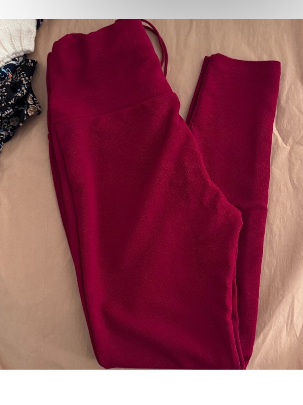 Red Lace-Up Corset High Waisted Statement Pants